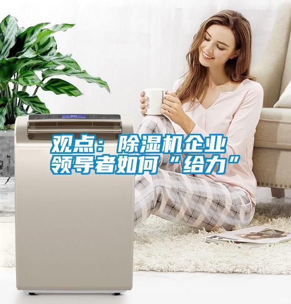 观点：除湿机企业 领导者如何“给力”