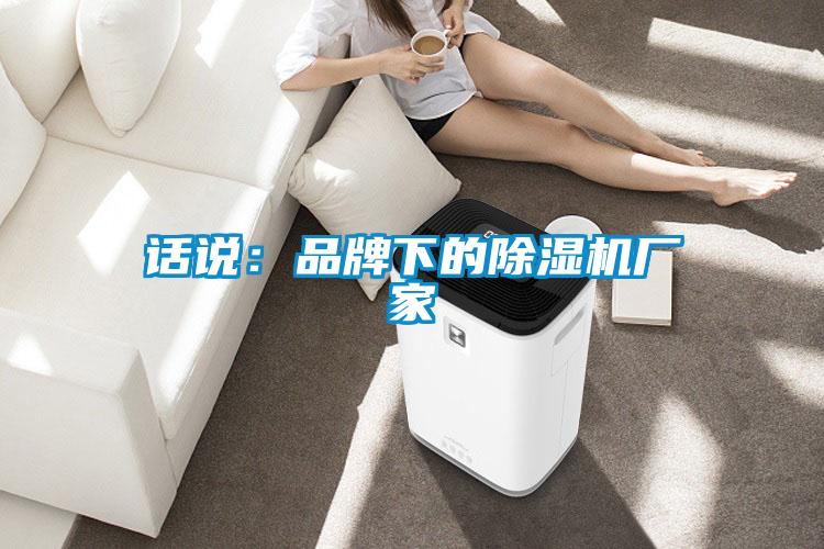 话说：品牌下的除湿机厂家