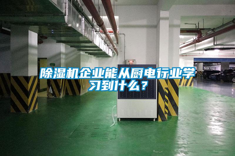 除湿机企业能从厨电行业学习到什么？
