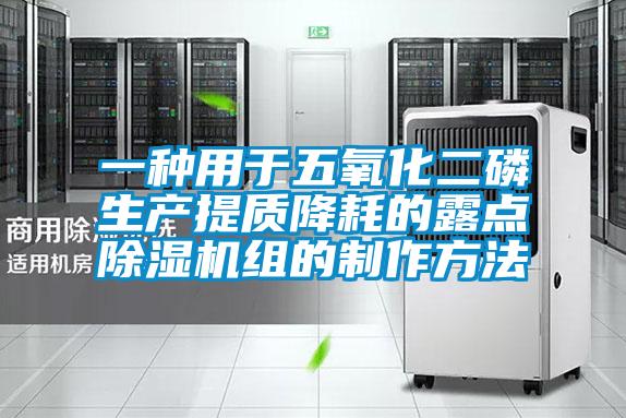 一种用于五氧化二磷生产提质降耗的露点除湿机组的制作方法