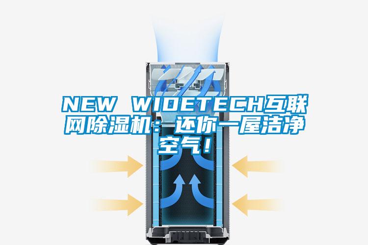 NEW WIDETECH互联网除湿机：还你一屋洁净空气！