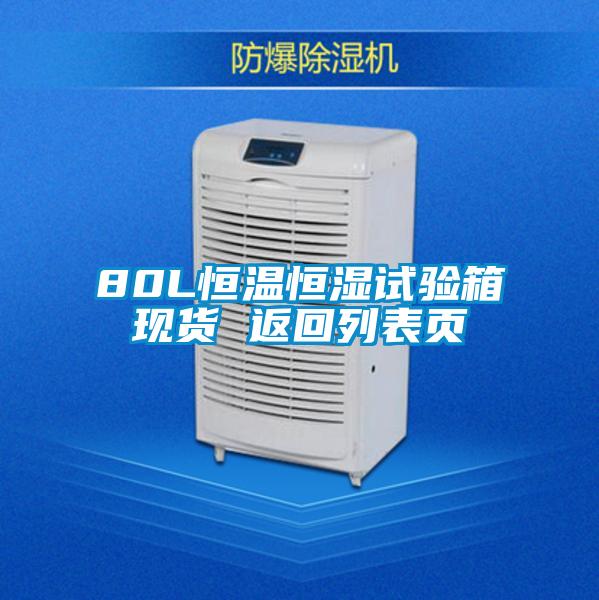 80L恒温恒湿试验箱现货 返回列表页