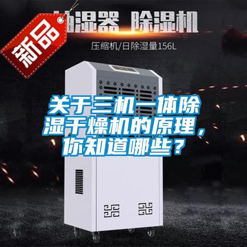 关于三机一体除湿干燥机的原理，你知道哪些？