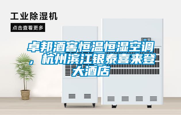 卓邦酒窖恒温恒湿空调，杭州滨江银泰喜来登大酒店