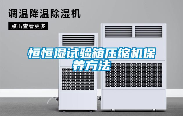 恒恒湿试验箱压缩机保养方法