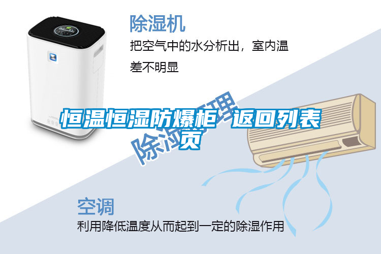 恒温恒湿防爆柜 返回列表页