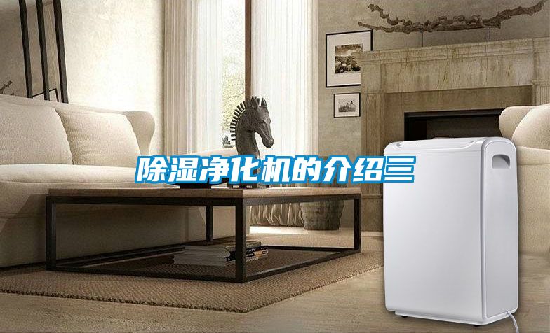 除湿净化机的介绍三