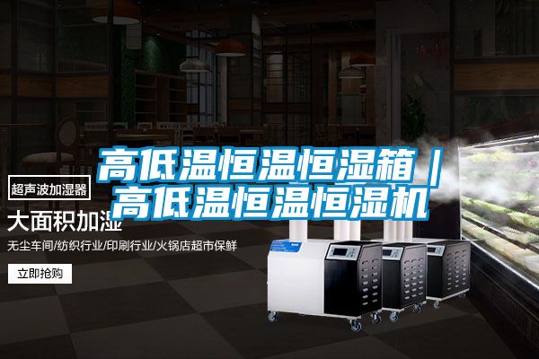 高低温恒温恒湿箱｜高低温恒温恒湿机
