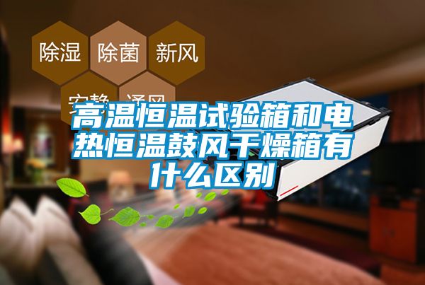 高温恒温试验箱和电热恒温鼓风干燥箱有什么区别